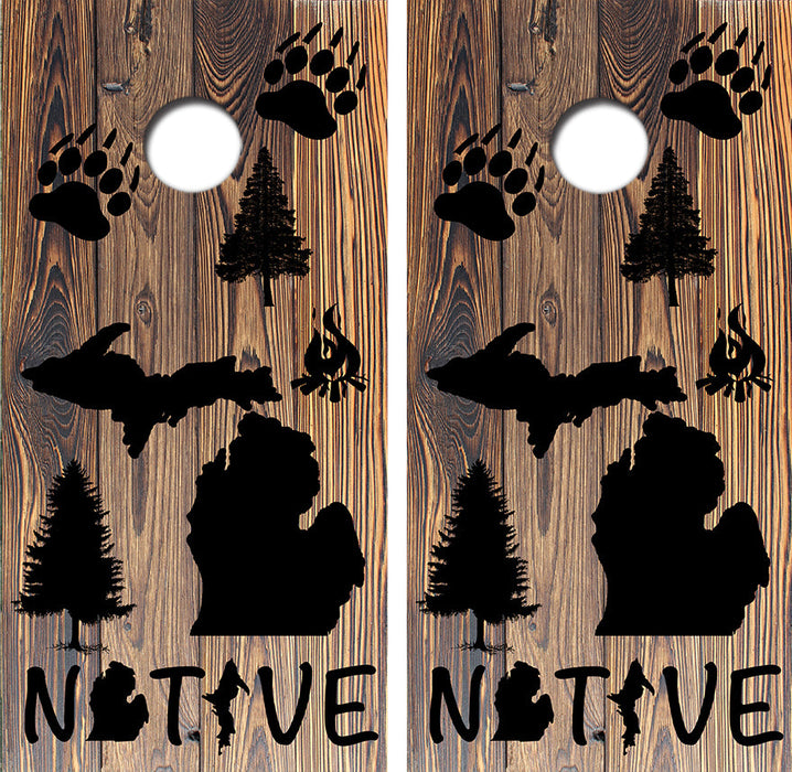 Michigan Native Cornhole Design