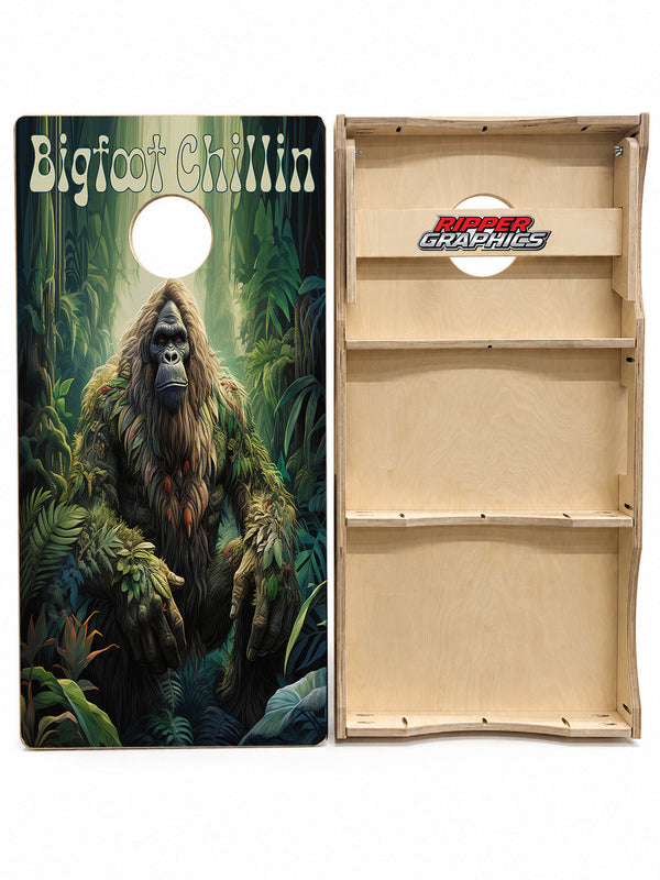 Bigfoot Chillin Cornhole Design