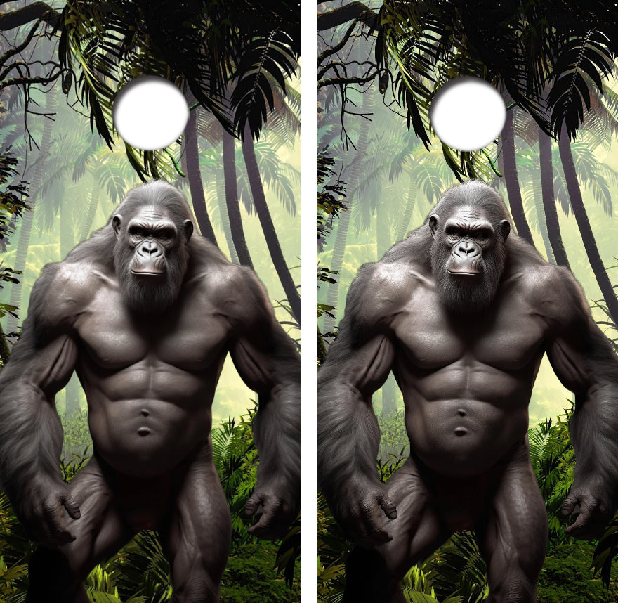 Hybrid Gorilla Ape Cornhole Design