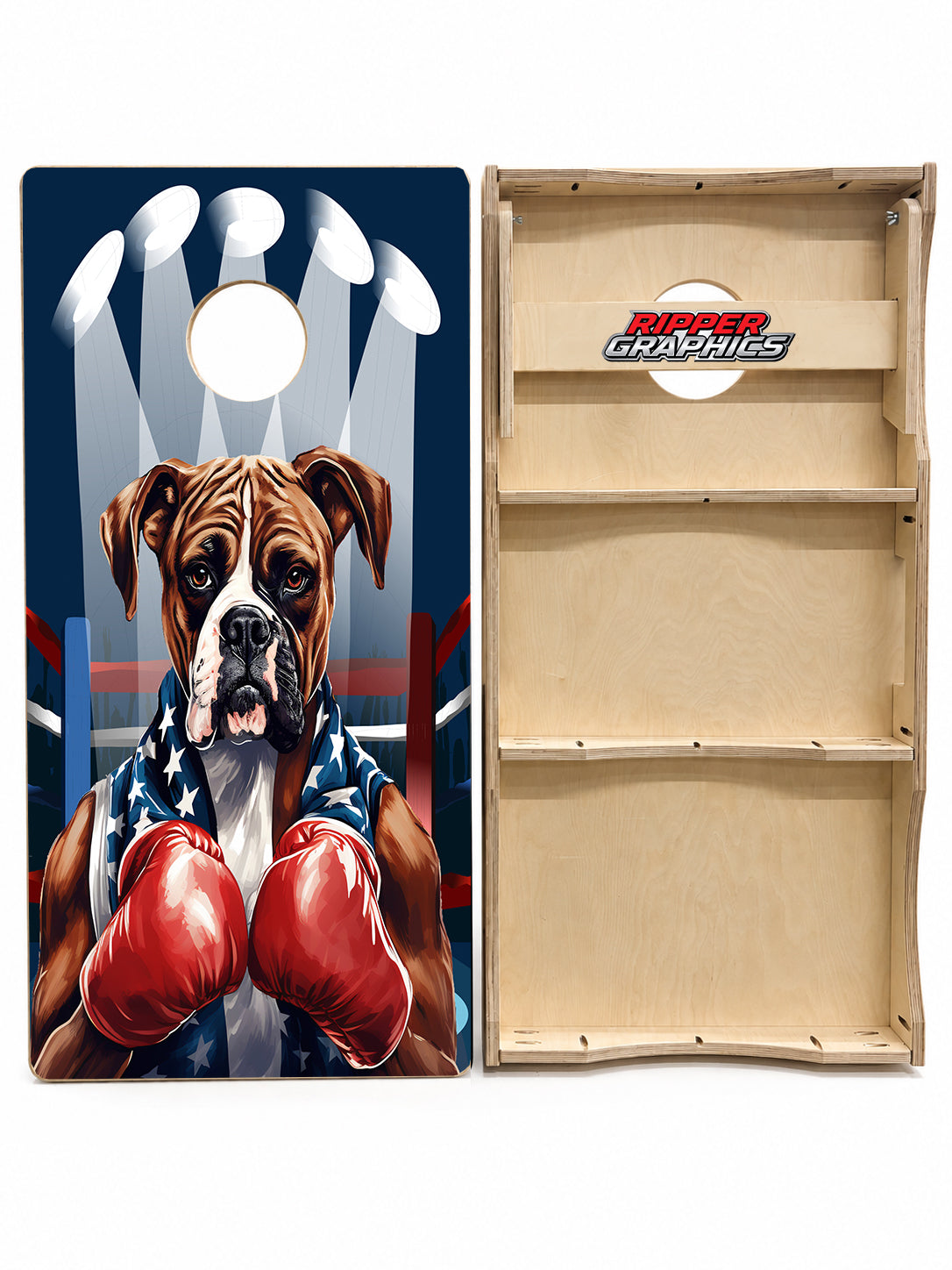 Boxing Boxer Cornhole Design