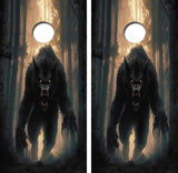 Charging Werewolf Cornhole Design