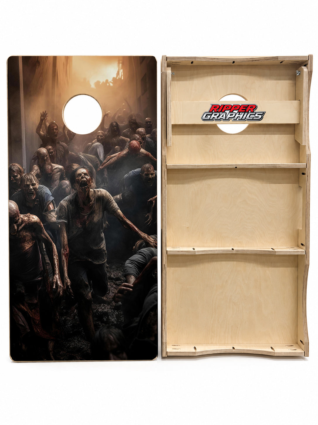 Wall of Zombies Cornhole Design