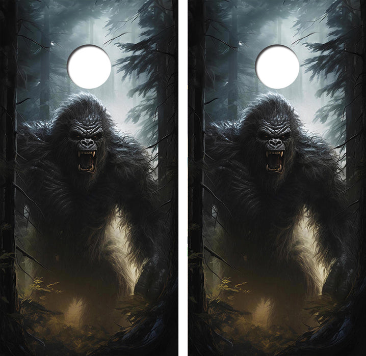 Angry Big Foot Cornhole Design