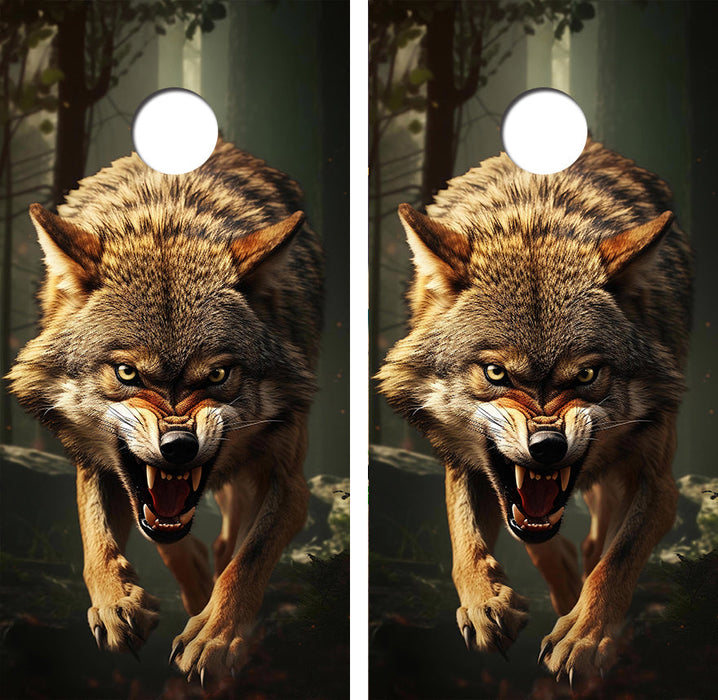 Wild Coyotte Cornhole Design