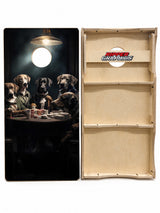 Dogs Playing Poker Cornhole Design