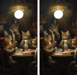 Cats Playing Poker Cornhole Design