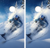 Downhill Skiing Cornhole Design