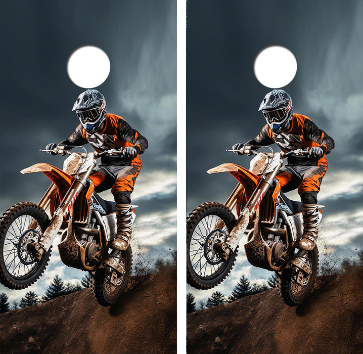 Motorcross Dirt Bike Cornhole Design