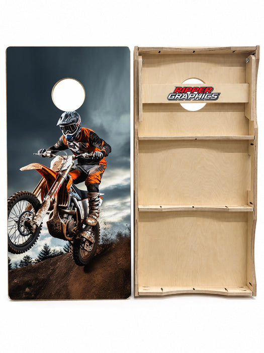 Motorcross Dirt Bike Cornhole Design