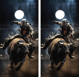 Bull Rider Cornhole Design