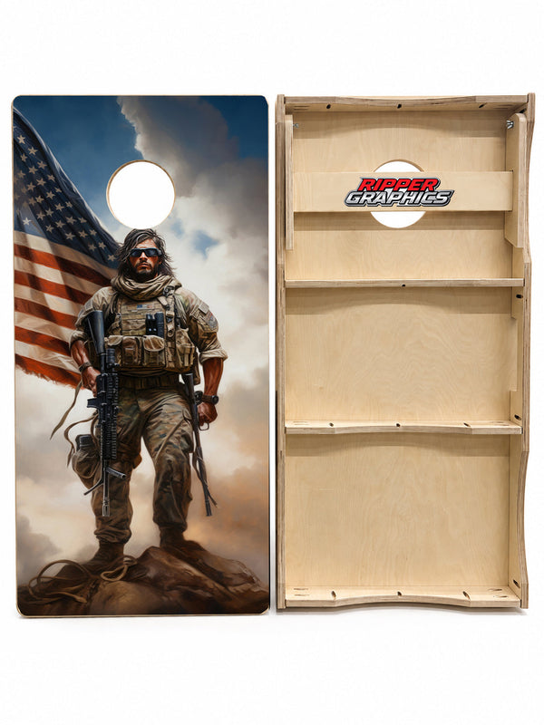 American Patriot Cornhole Design