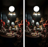 Clowns Playing Poker Cornhole Design