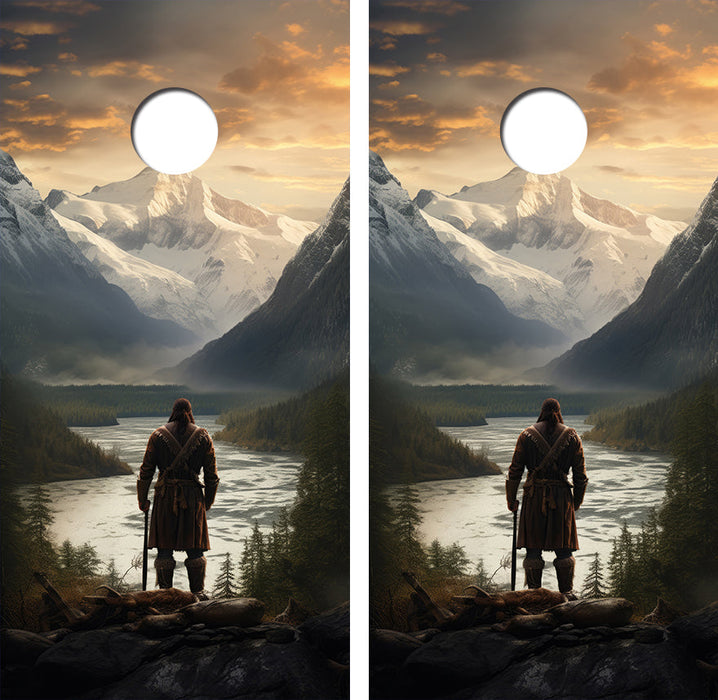 Alaskan Mountain Man Cornhole Design