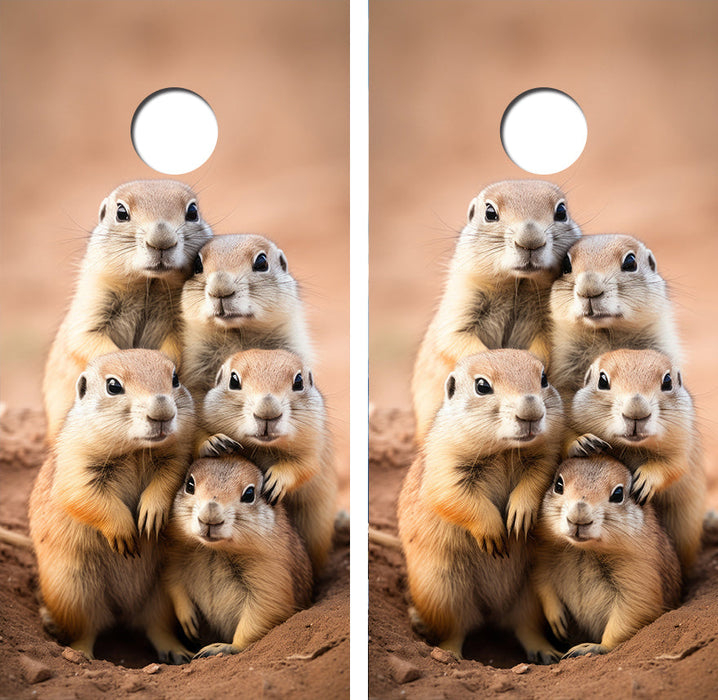 Prairie Doggin Cornhole Design