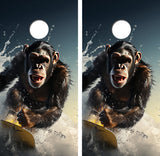 Surfing Chimp Cornhole Design
