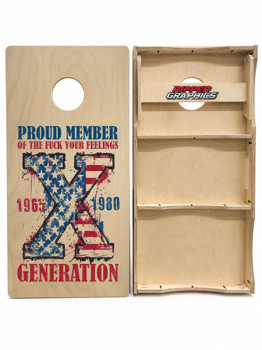Proud Member Gen X Cornhole Design