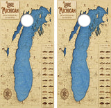 Lake Michigan Topography Cornhole Design