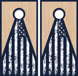 Triangle American Flag Cornhole Design