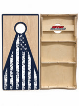 Triangle American Flag Cornhole Design
