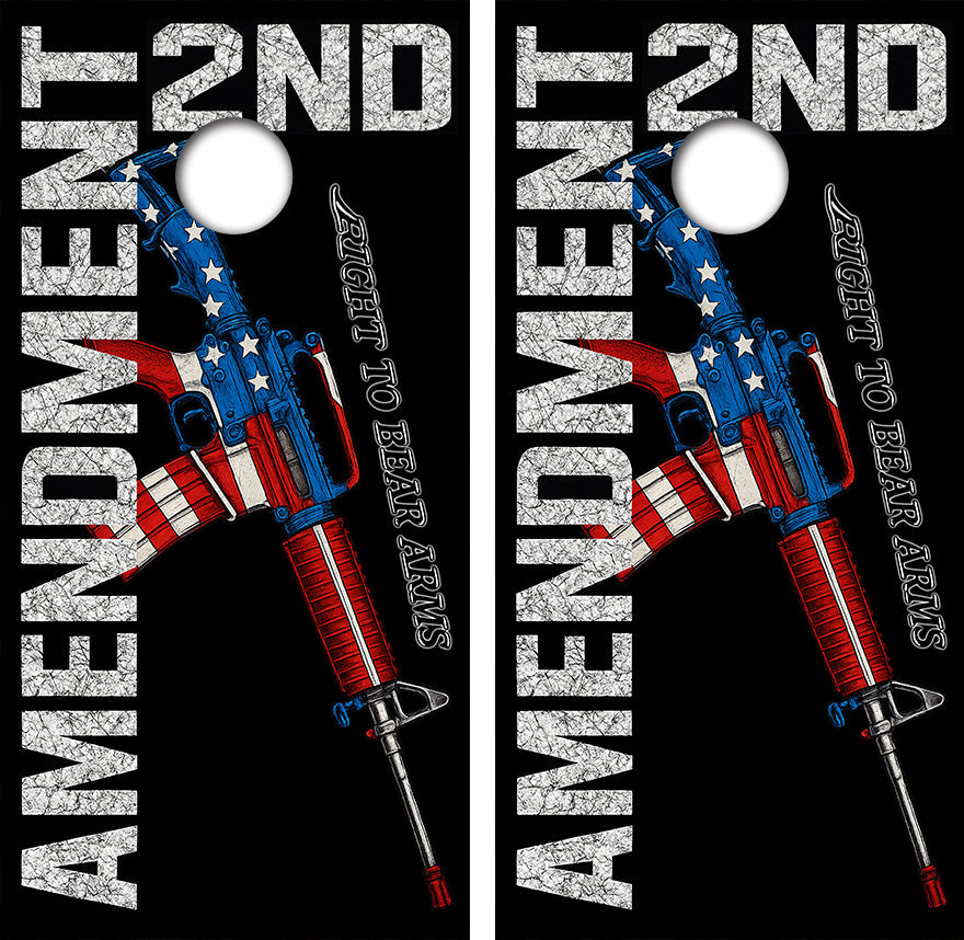 Second Amendment Cornhole Design