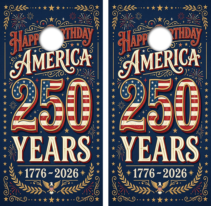 Americas 250 Anniversary Cornhole Design