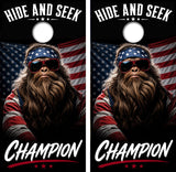 Hide & Seek Champion Cornhole Design