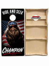 Hide & Seek Champion Cornhole Design