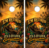 It's Five O'Clock Everywhere Cornhole Design