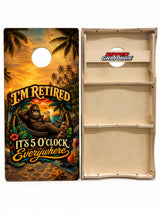 It's Five O'Clock Everywhere Cornhole Design