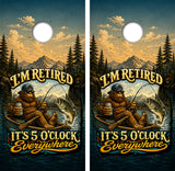 It's Five O'Clock Everywhere Cornhole Design