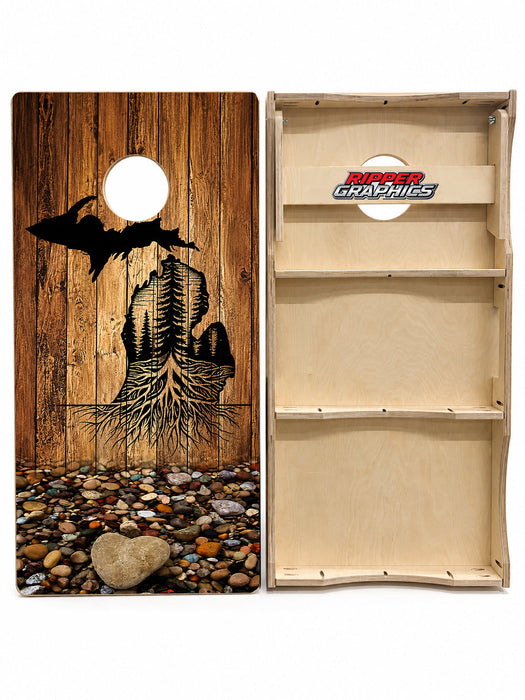 Michigan Roots Cornhole Design