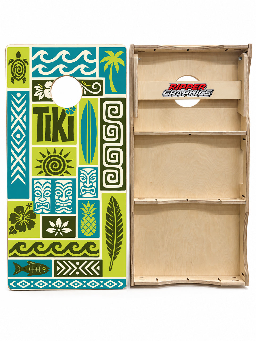 Teki Hut Cornhole Design