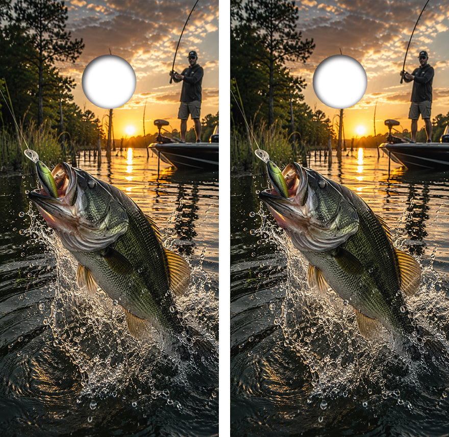 Bass Fishing Cornhole Design