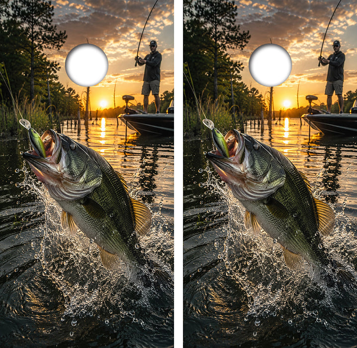 Bass Fishing Cornhole Design