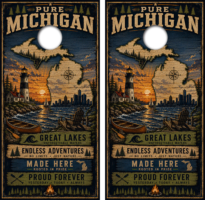 Pure Michigan Cornhole Design