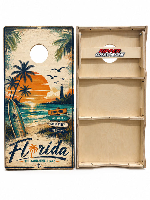 Florida Sunshine State Cornhole Design