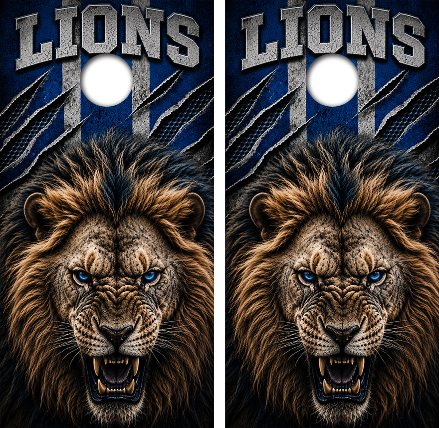 Detroit Lions Football Cornhole Design