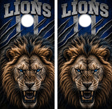 Detroit Lions Football Cornhole Design