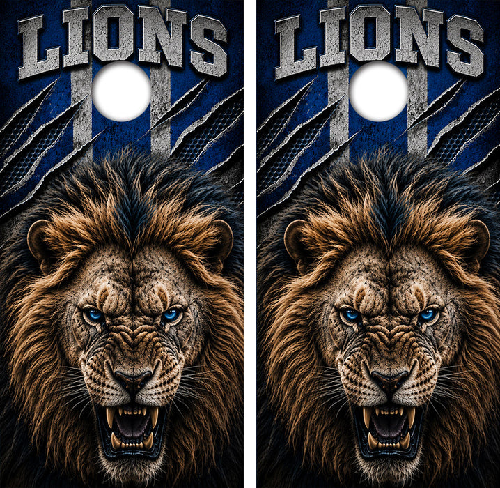 Detroit Lions Football Cornhole Design