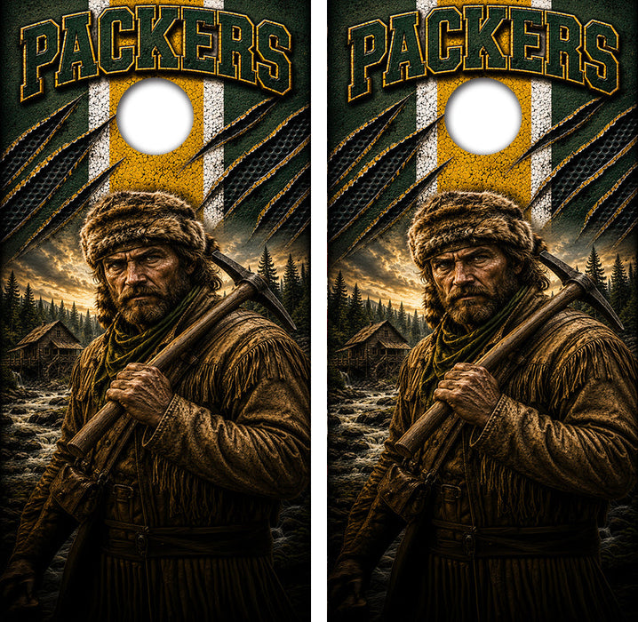Green Bay Packers Football Cornhole Design