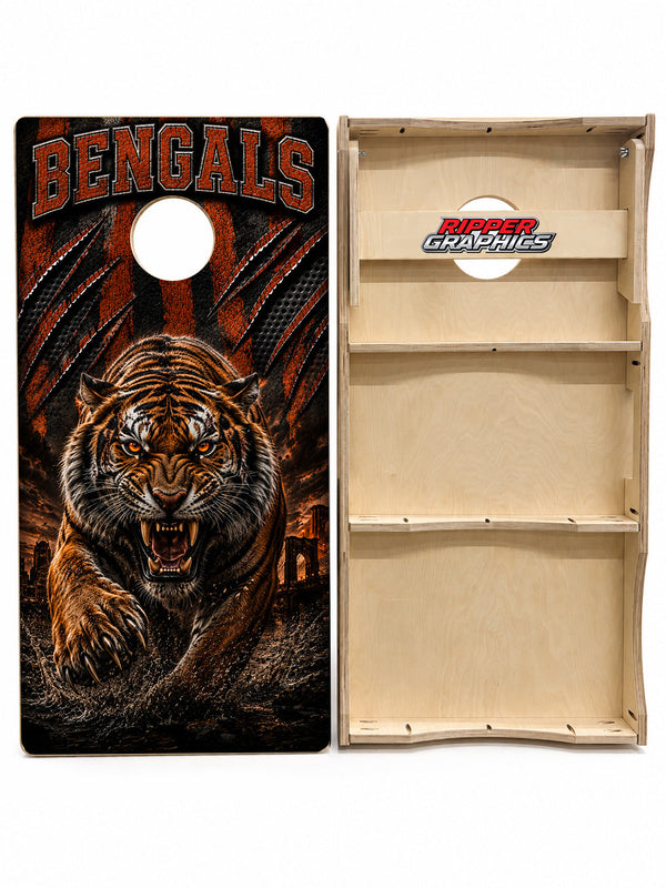 Cincinnati Bengals Football Cornhole Design
