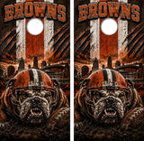 Cleveland Browns Football Cornhole Design