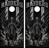 Las Vegas Raiders Football Cornhole Design