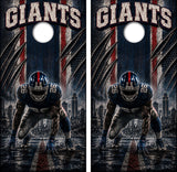 New York Giants Football Cornhole Design