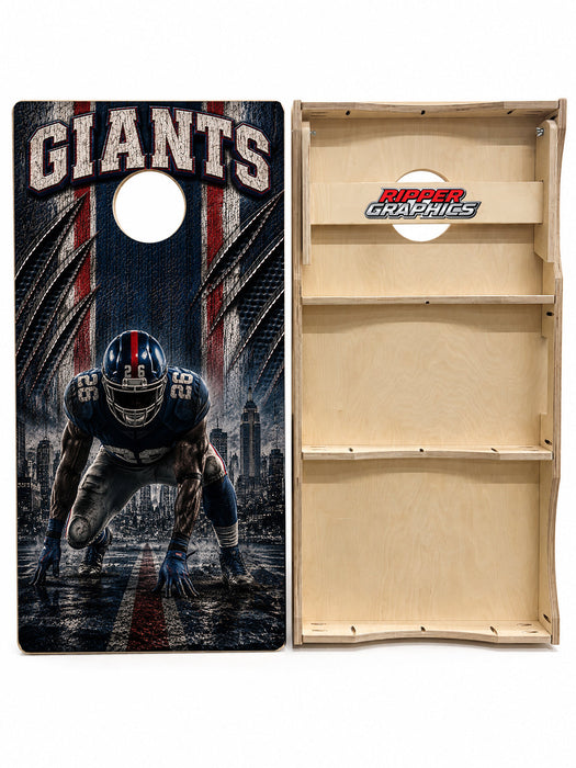 New York Giants Football Cornhole Design