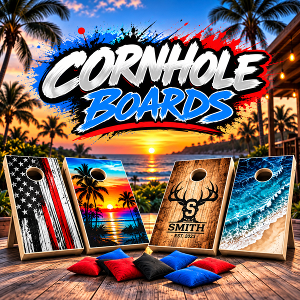 Check out all our cornhole boards