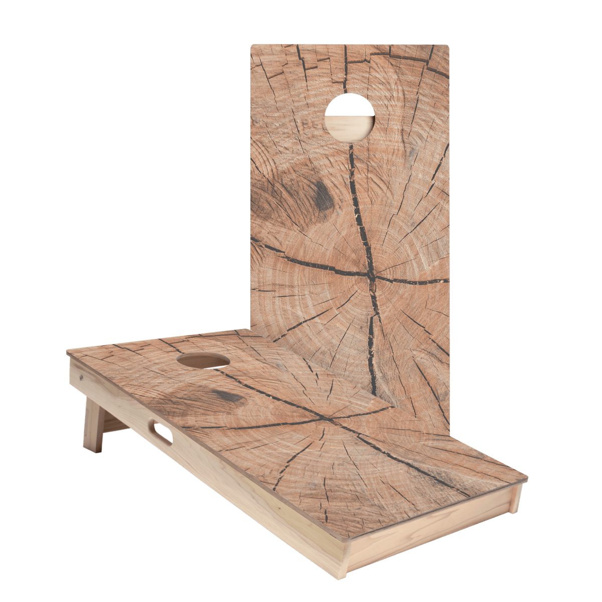 Cracked Wood Star Cornhole Boards