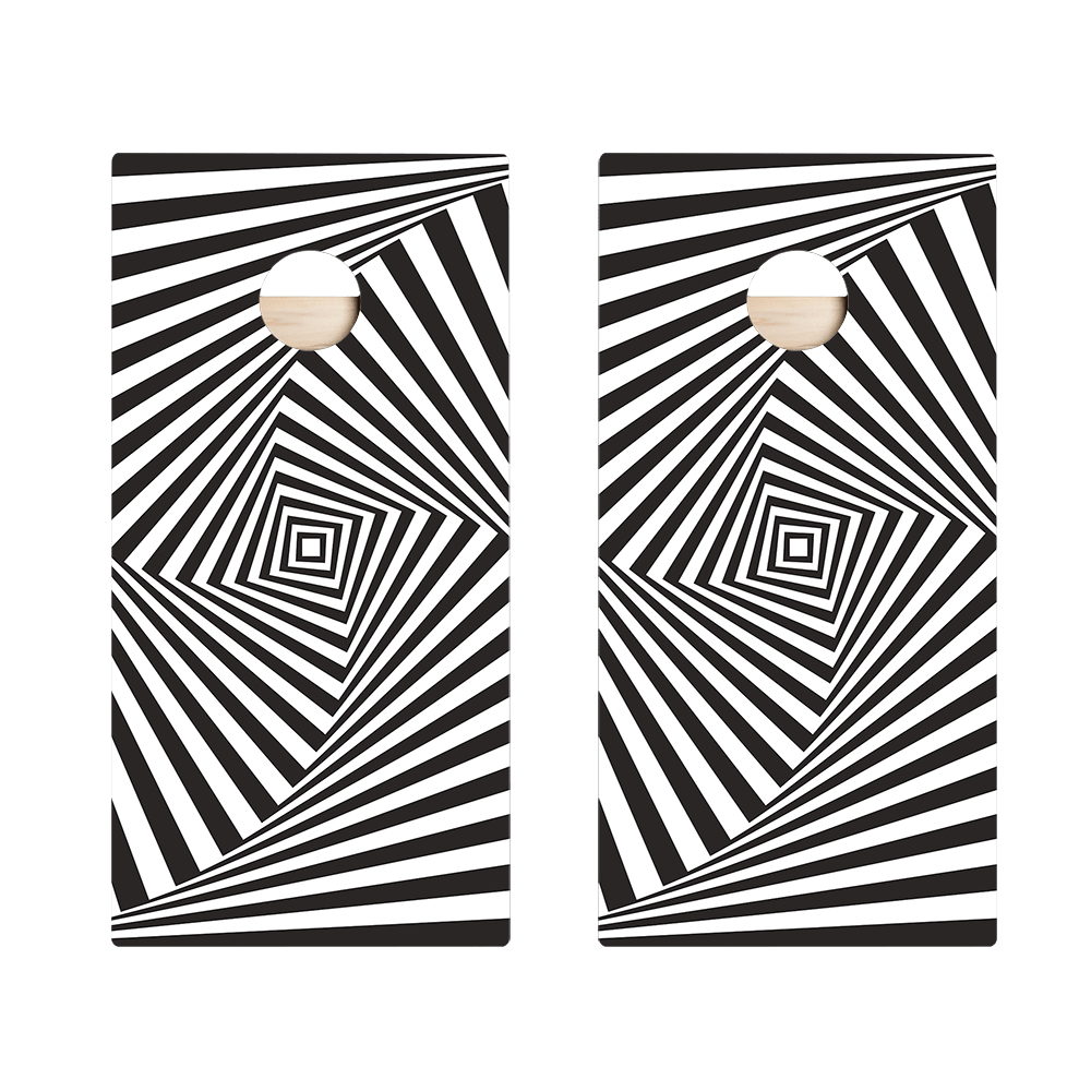 Cube Optical Illusion Star Cornhole Boards
