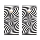 Cube Optical Illusion Star Cornhole Boards