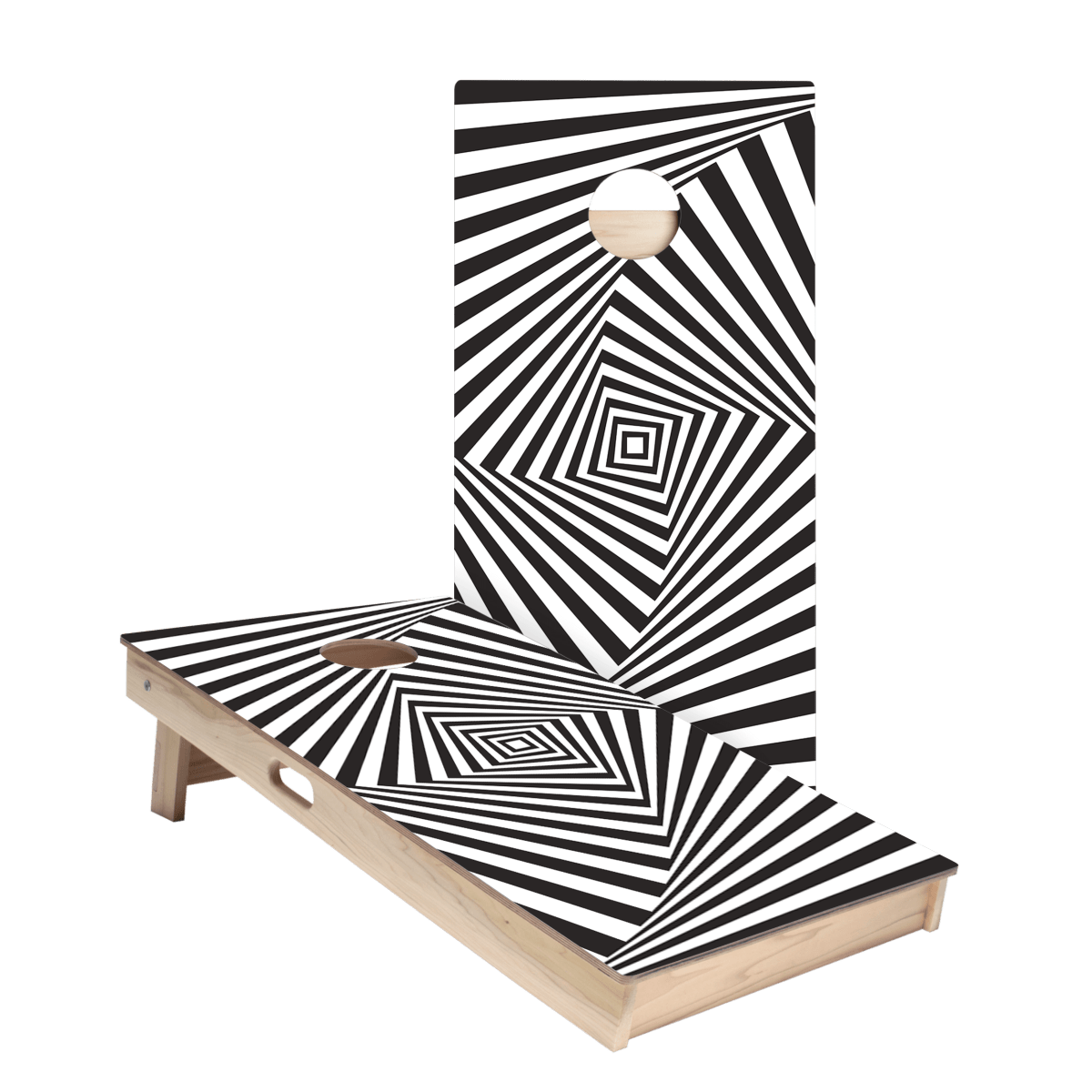 Cube Optical Illusion Star Cornhole Boards